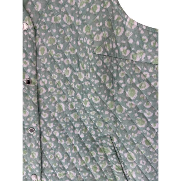 Isaac Mizrahi Vest Plus Green White Outdoor Women's Fairy Groovy Gorp Size 2X - Picture 4 of 13